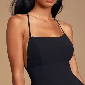 Lulus | Dresses | Lulus Dreamy Romance Black Backless Maxi Dress New W Tags  | Poshmark